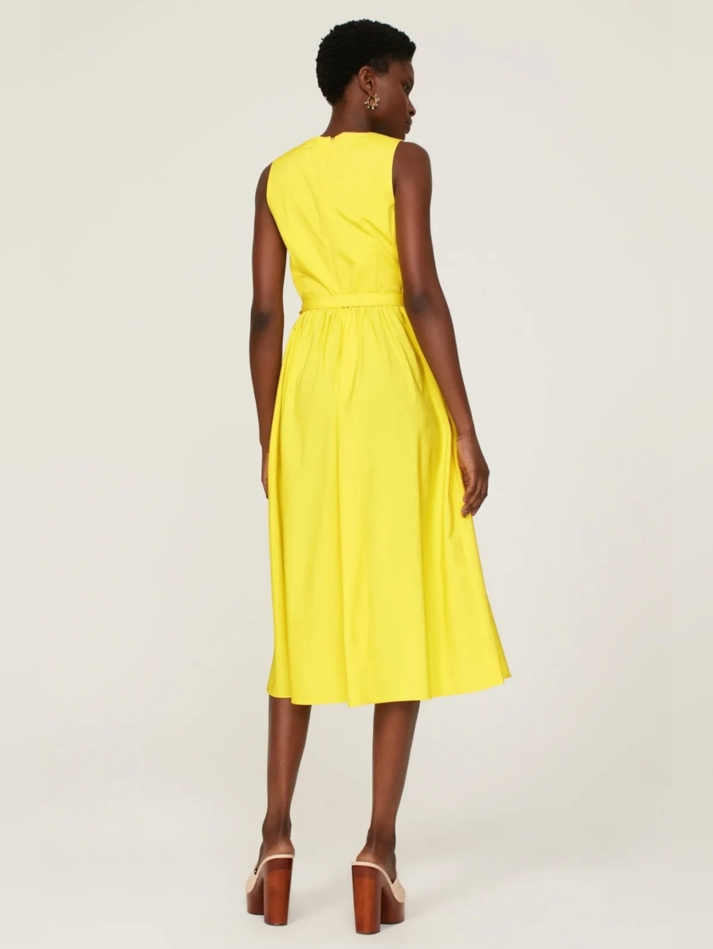 Toccin Women's Twist Front Dress in Yellow, Size 8, $445 - Picture 4 of 15